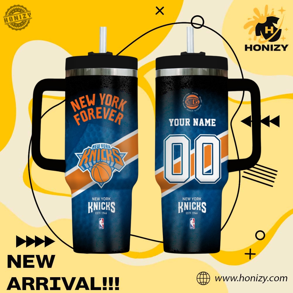 Nba New York Knicks Custom Name Stanley Cup Tumbler With Handle 4 NBA New York Knicks Custom Name Stanley Cup Tumbler With Handle