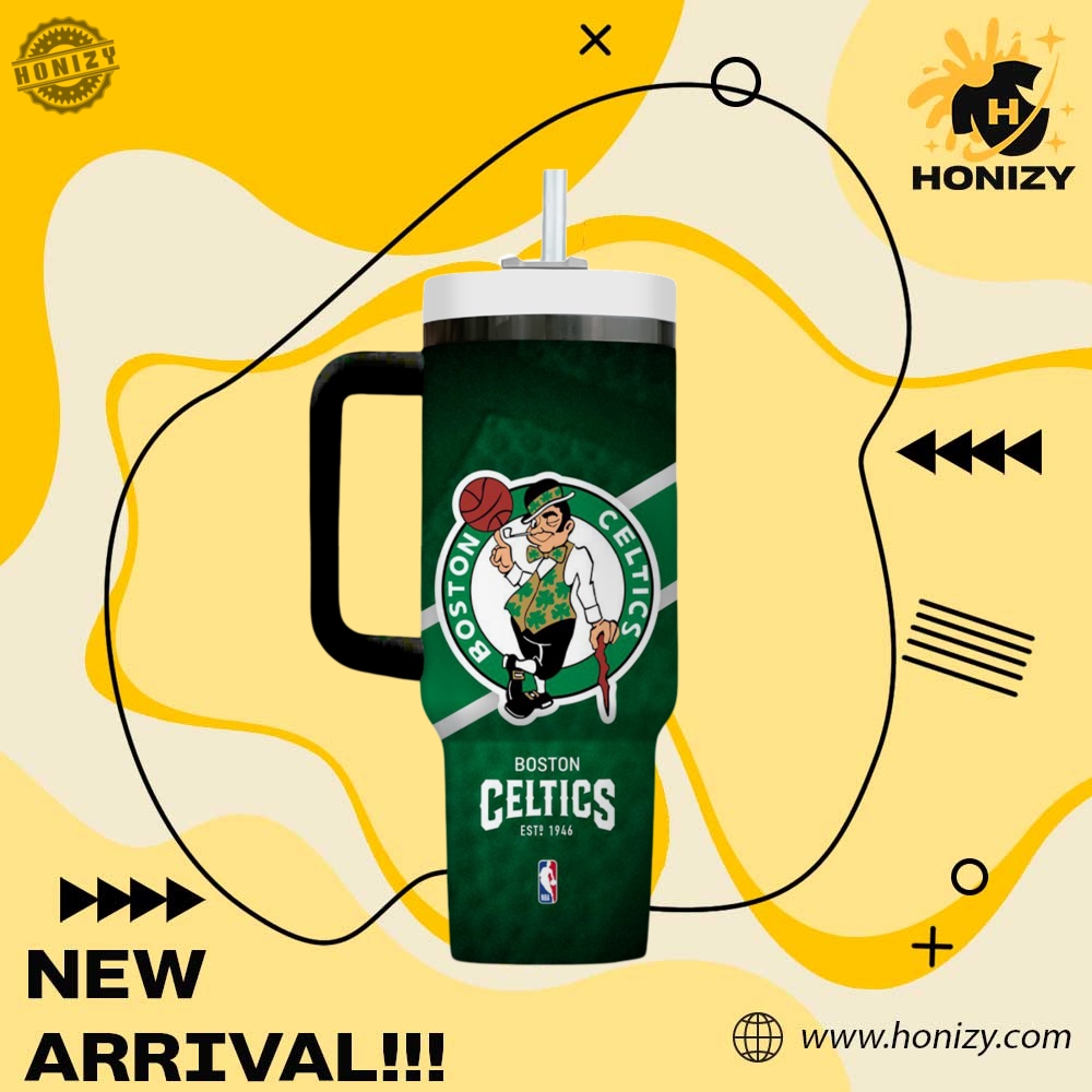 Nba Boston Celtics Custom Name Stanley Cup Tumbler With Handle 4 NBA Boston Celtics Custom Name Stanley Cup Tumbler With Handle