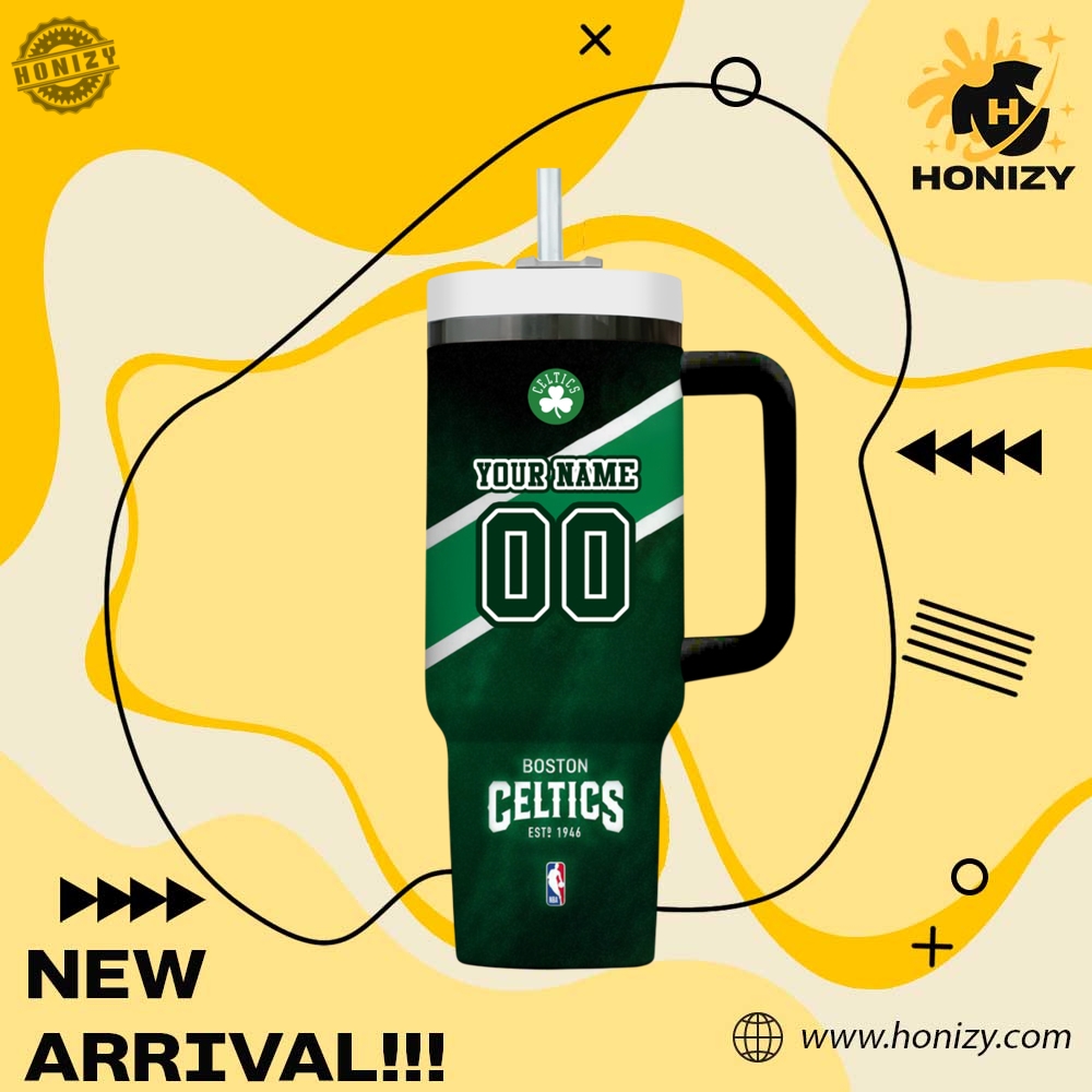 Nba Boston Celtics Custom Name Stanley Cup Tumbler With Handle 5 NBA Boston Celtics Custom Name Stanley Cup Tumbler With Handle