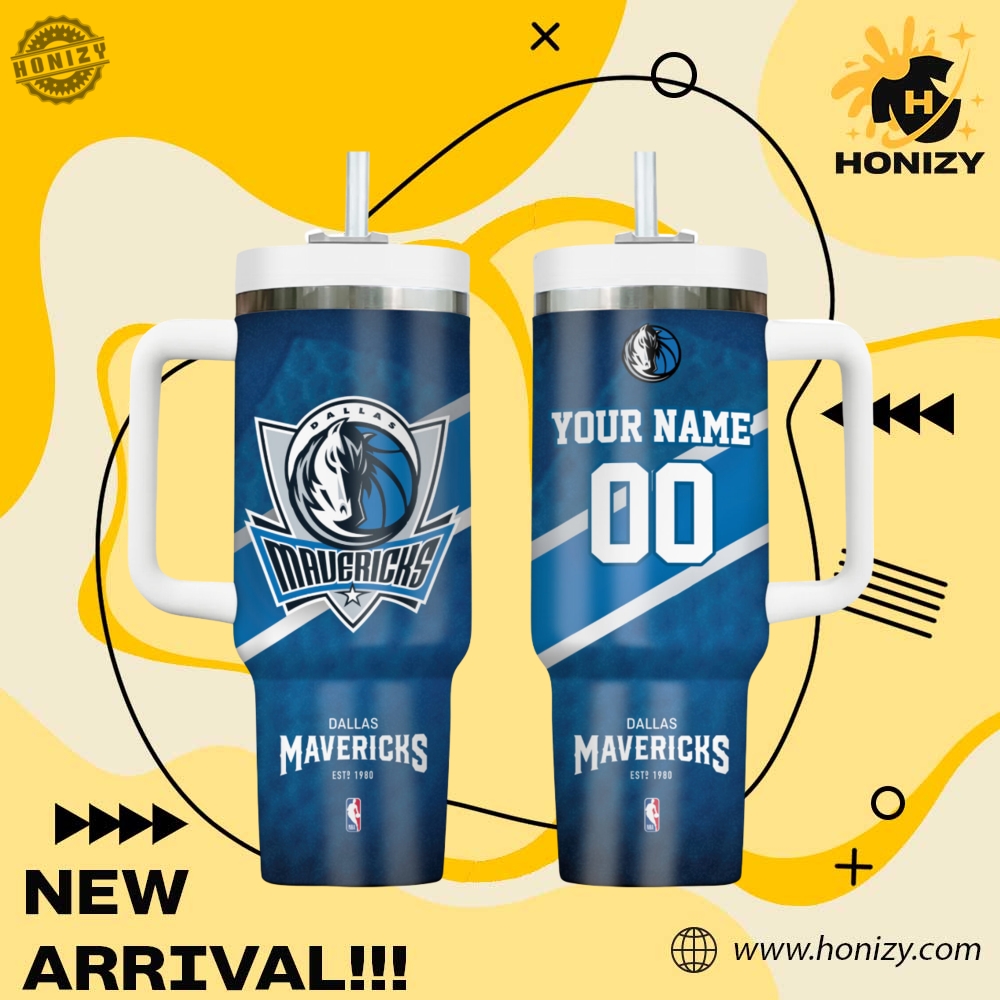 Nba Dallas Mavericks Custom Name Stanley Cup Tumbler With Handle honizy 1 1