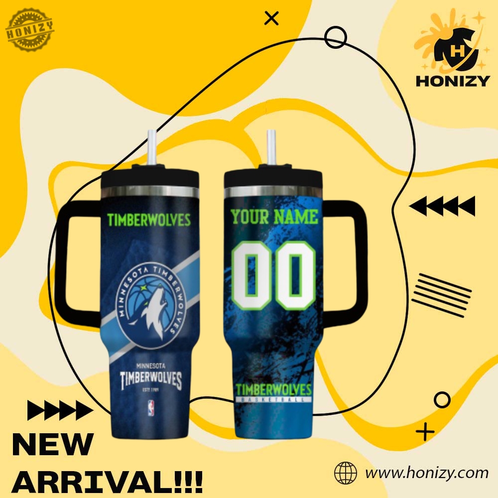 Nba Minnesota Timberwolves Custom Name Stanley Cup Tumbler With Handle honizy 1 1