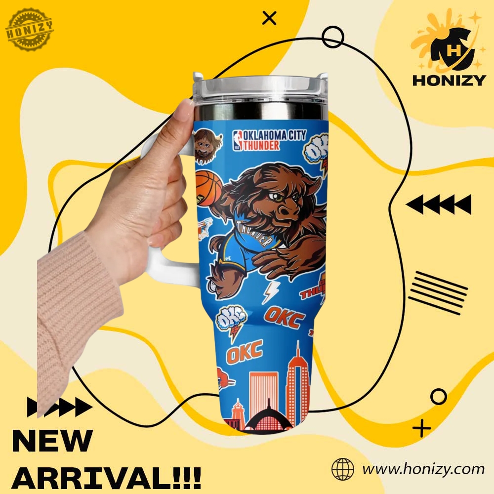 Hot Shirts of the Day 18 Nba Oklahoma City Thunder 3D Trendy Tumbler With Handle Stanley Cup