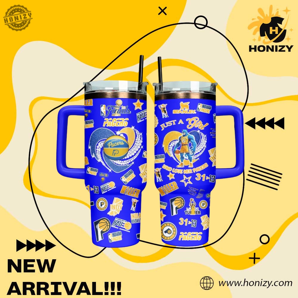 Nba Indiana Pacers 3D Trendy Tumbler With Handle Stanley Cup 5 NBA Indiana Pacers 3D trendy Tumbler With Handle Stanley Cup