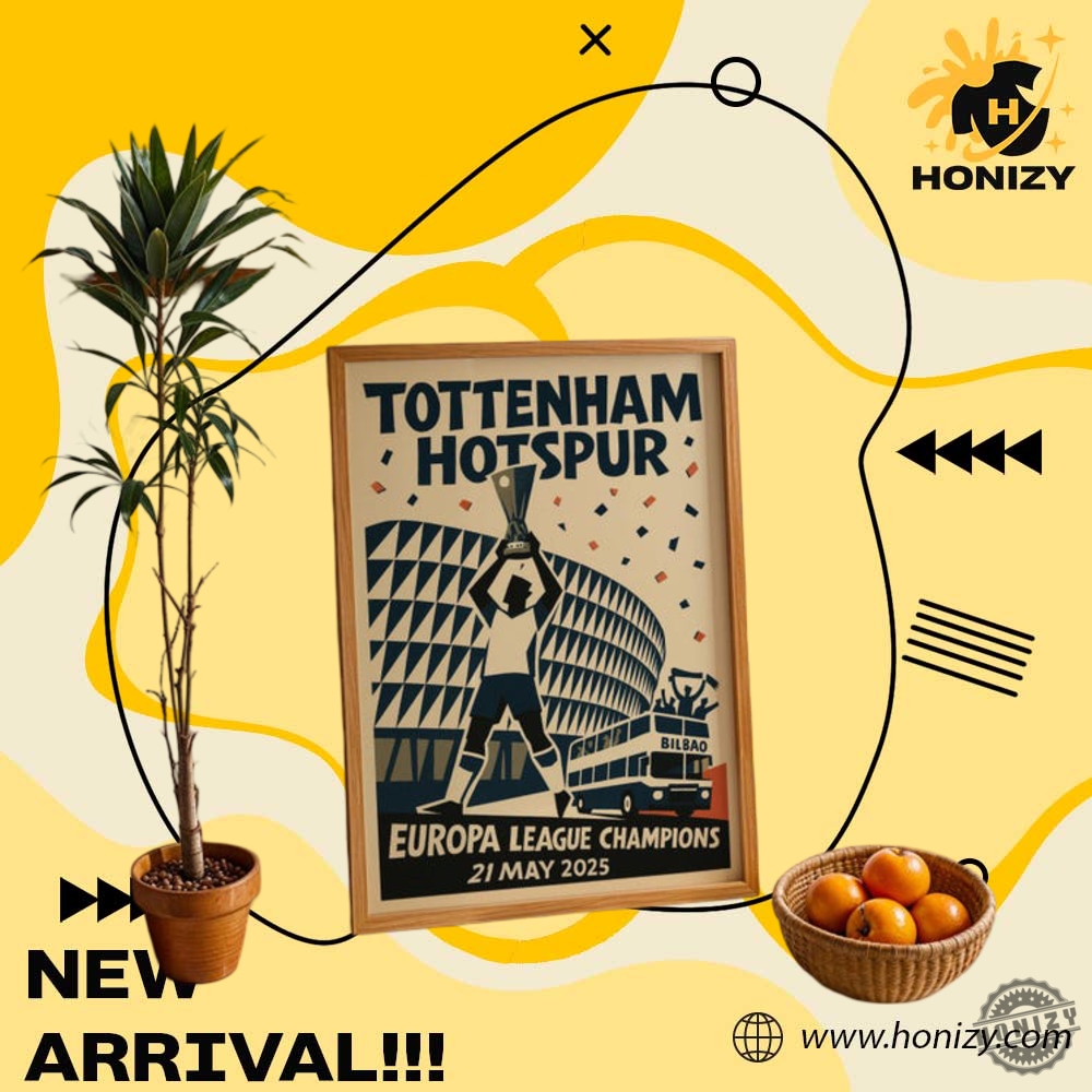Spurs Europa League Winners 2025 Football Trophy Poster