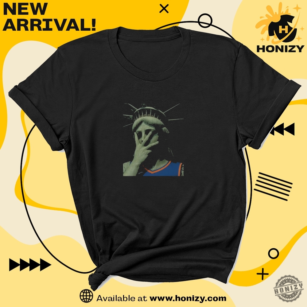 New York Knicks Statue Of Liberty Printed Shirt 7 New York Knicks Statue of Liberty Printed Shirt