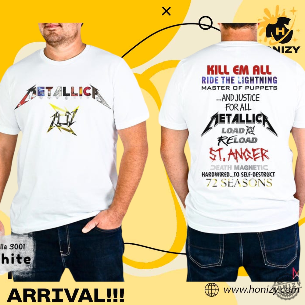 Metallica Album Rock Band Unisex Trendy Shirt 3 Metallica Album Rock Band Unisex trendy Shirt