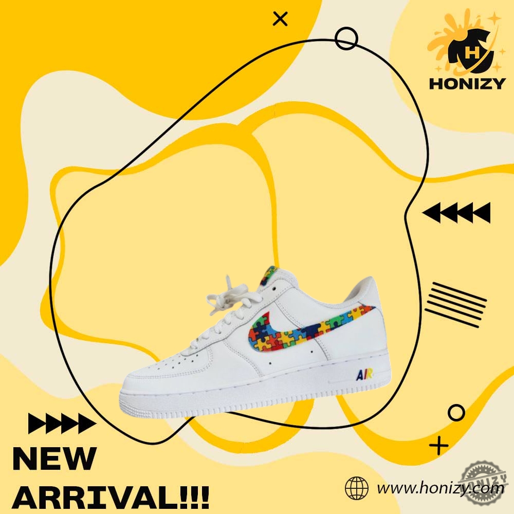 Special gift for loyal fans 17 Autism Awareness Nike Air Force Sneaker Shoes