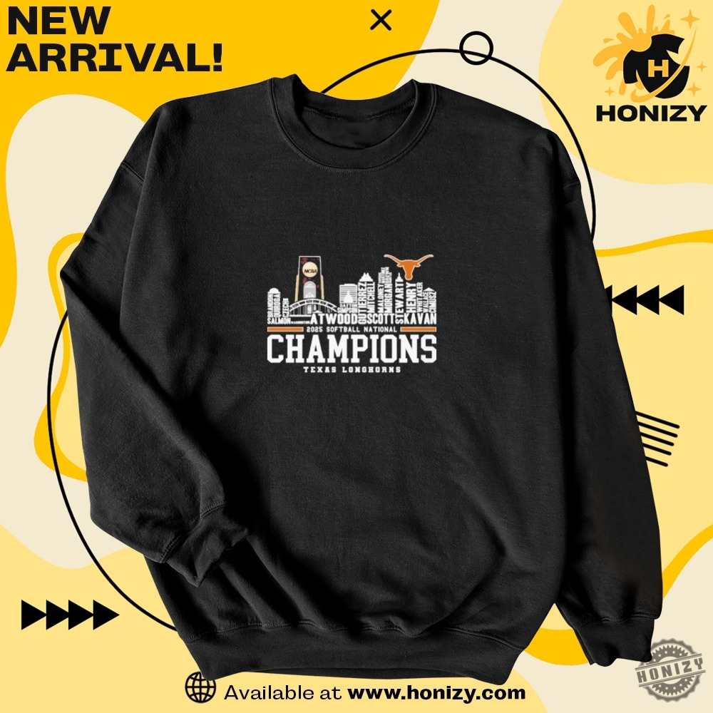 Texas Longhorns Skyline 2025 Ncaa Softball National Champions Players Name Unisex Trendy Shirt 6 Texas Longhorns Skyline 2025 NCAA Softball National Champions Players Name unisex trendy Shirt