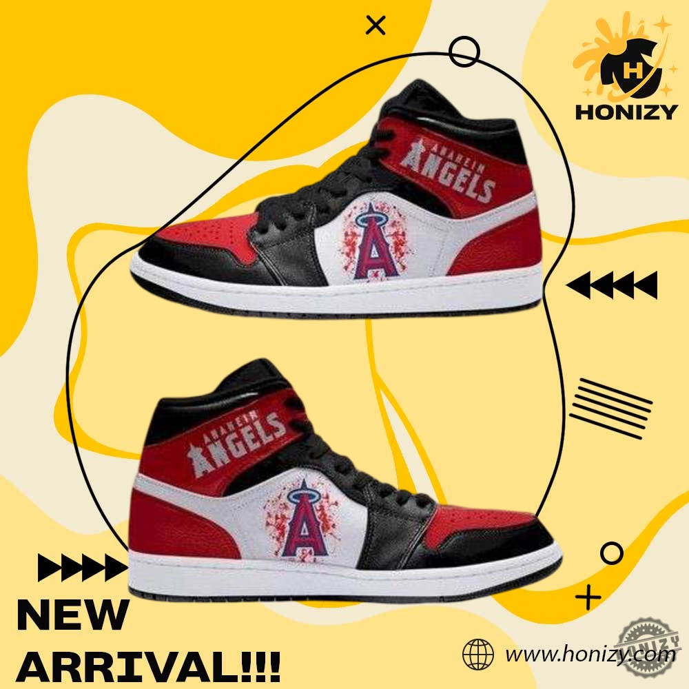 Mlb Baseball Team Los Angeles Angels Of Anaheim Jd1 Boot Sneakers Shoes
