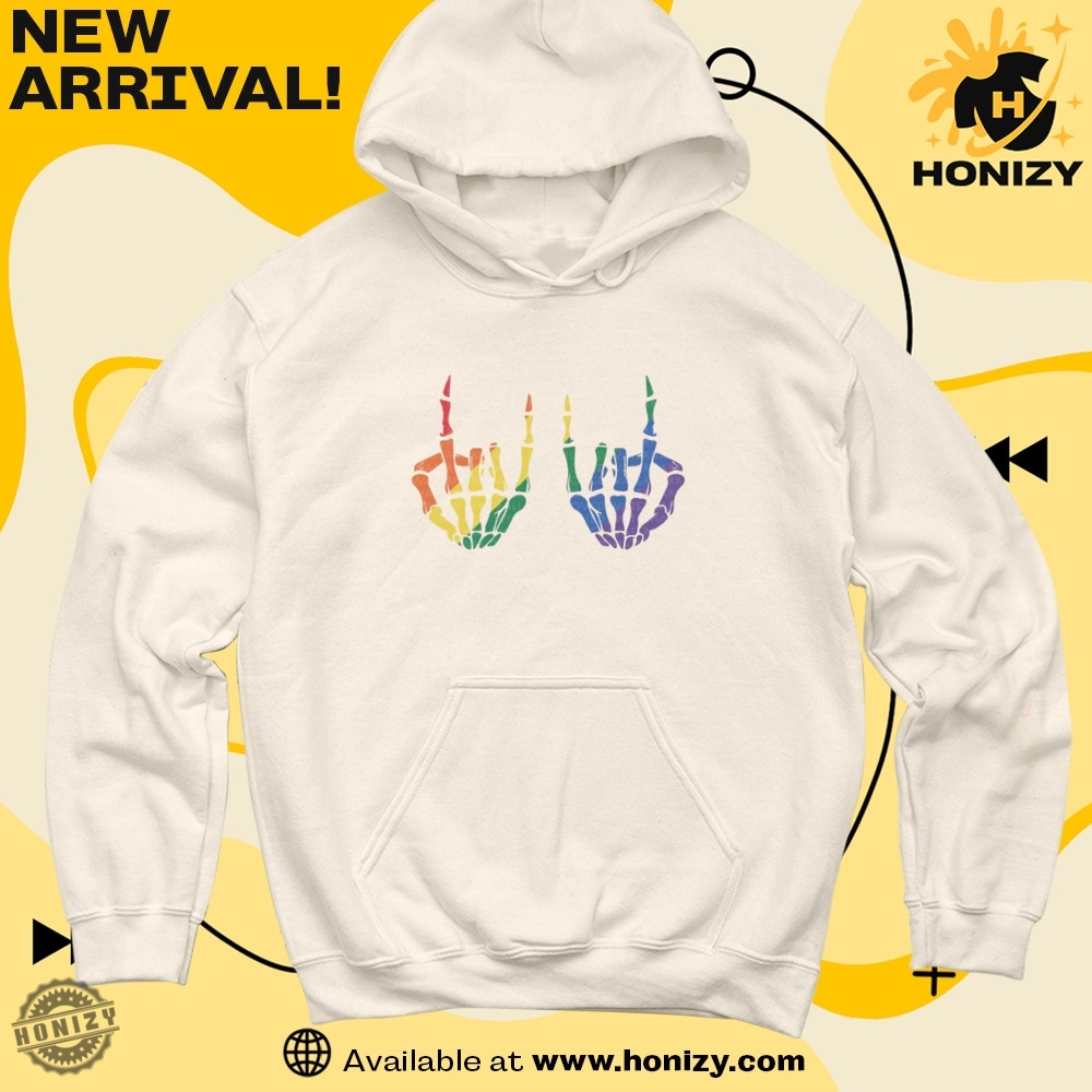 Lgbt Tee Pride Hoodie Rainbow Pride Skeleton Unisex Trendy Shirt 3 LGBT Tee Pride Hoodie Rainbow Pride Skeleton unisex trendy Shirt