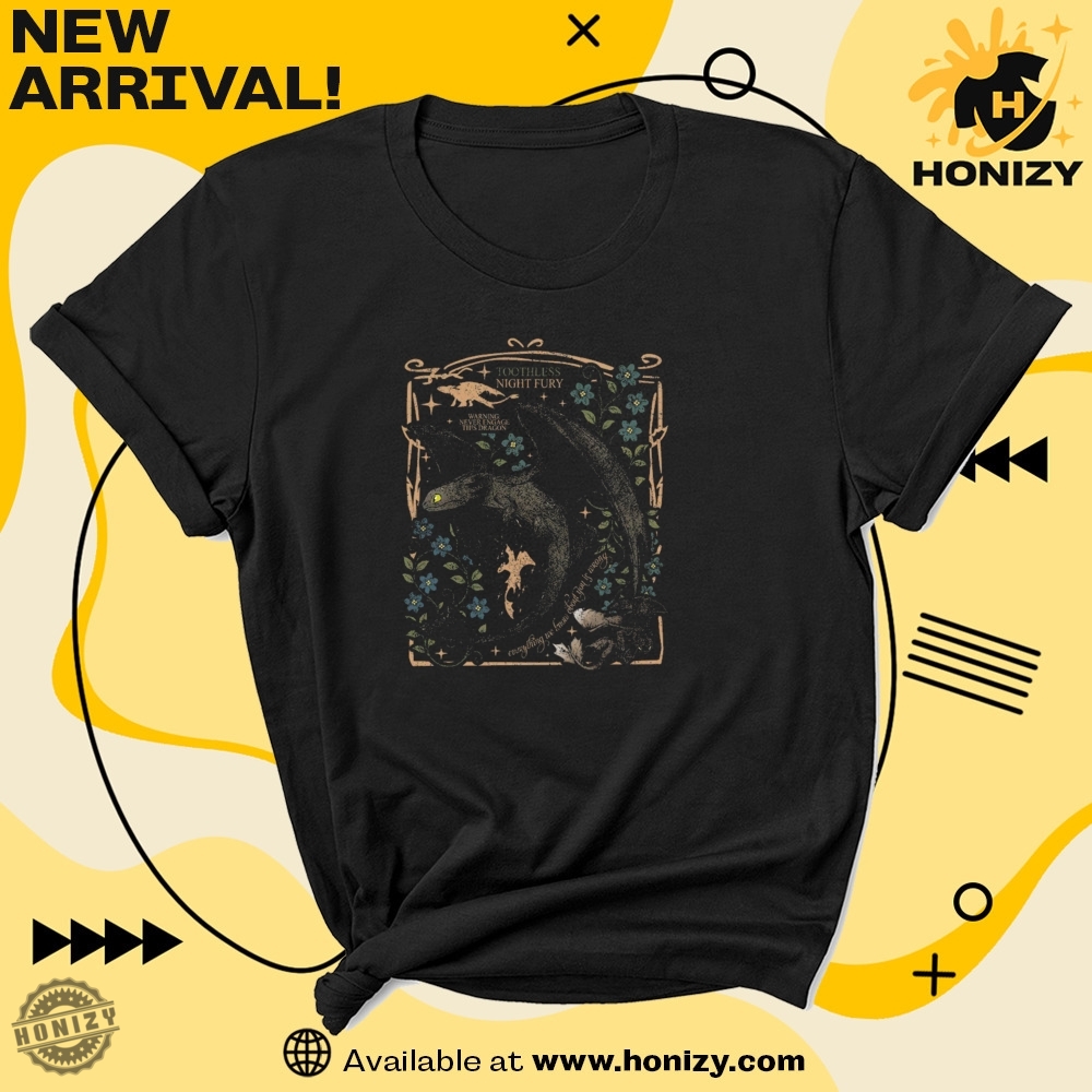Toothless Dragon Botanical How To Train Your Dragon Night Fury Trendy Unisex Shirt 7 Toothless Dragon Botanical How To Train Your Dragon Night Fury trendy unisex Shirt