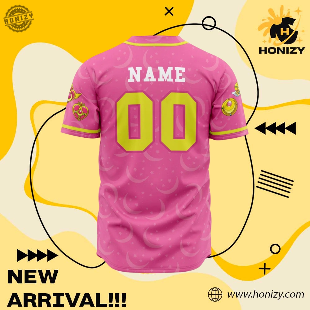 Jersey for fan NFL and anime 17 Pretty Guardian Sailor Moon Personalized Unisex Vintage Baseball Jersey