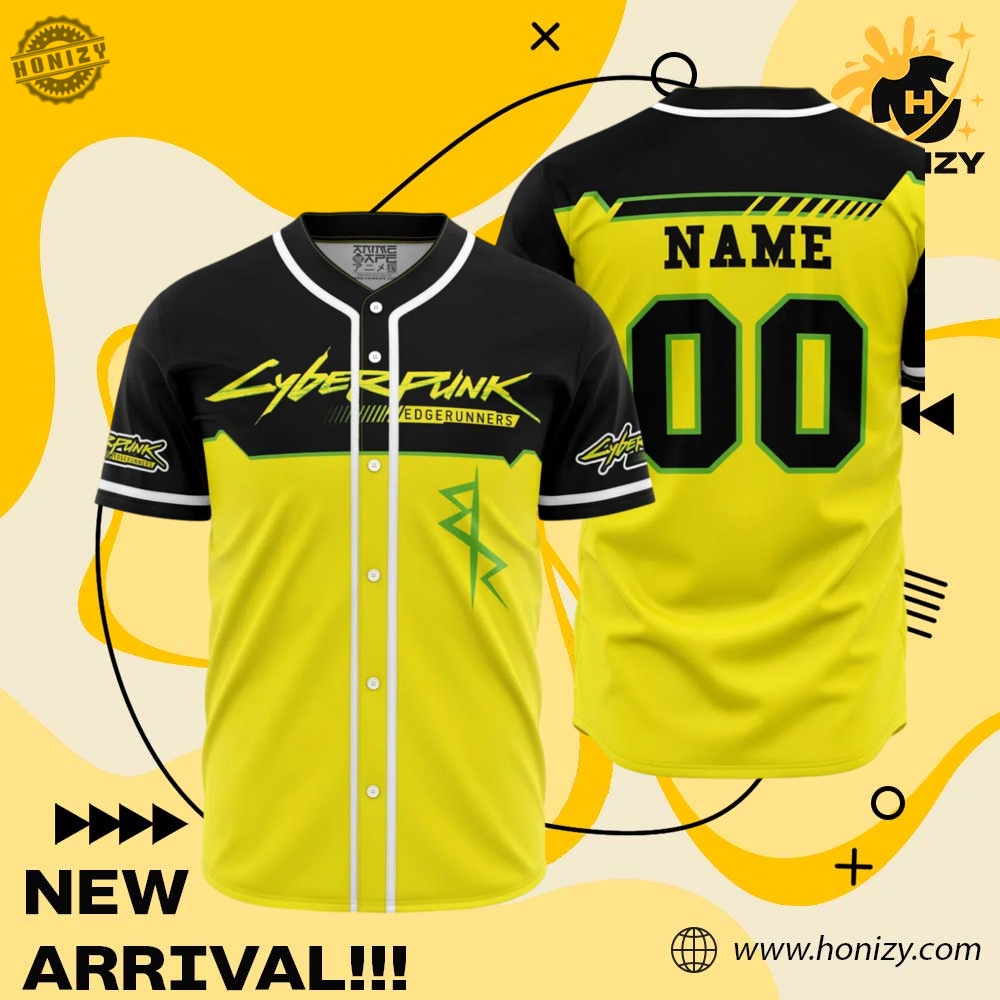 Jersey for fan NFL and anime 23 Edgerunners Cyberpunk 2077 Personalized Unisex Vintage Baseball Jersey