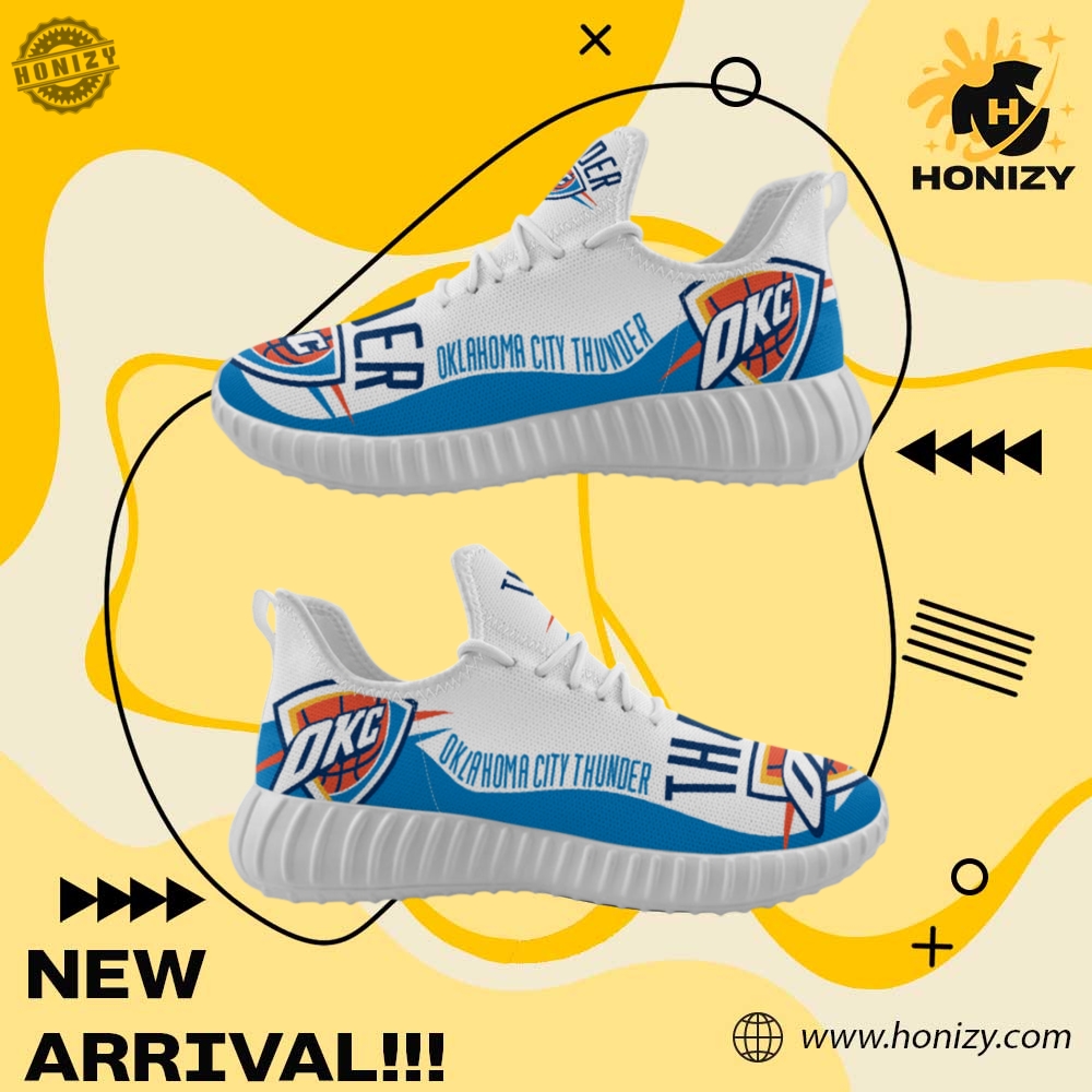 Nba Oklahoma City Thunder Sneakers Big Logo Custom Yeezy Shoes
