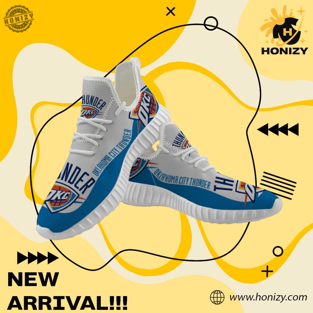 Nba Oklahoma City Thunder Sneakers Big Logo Custom Yeezy Shoes 4 NBA Oklahoma City Thunder Sneakers Big Logo Custom Yeezy Shoes