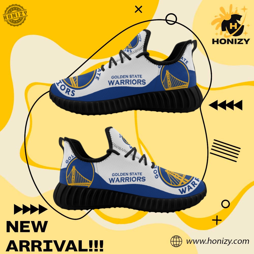 Nba Golden State Warriors Sneakers Big Logo Custom Yeezy Shoes