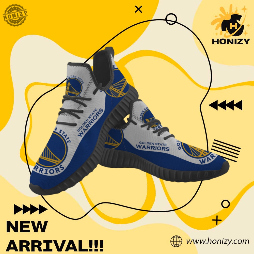 Nba Golden State Warriors Sneakers Big Logo Custom Yeezy Shoes 4 NBA Golden State Warriors Sneakers Big Logo Custom Yeezy Shoes