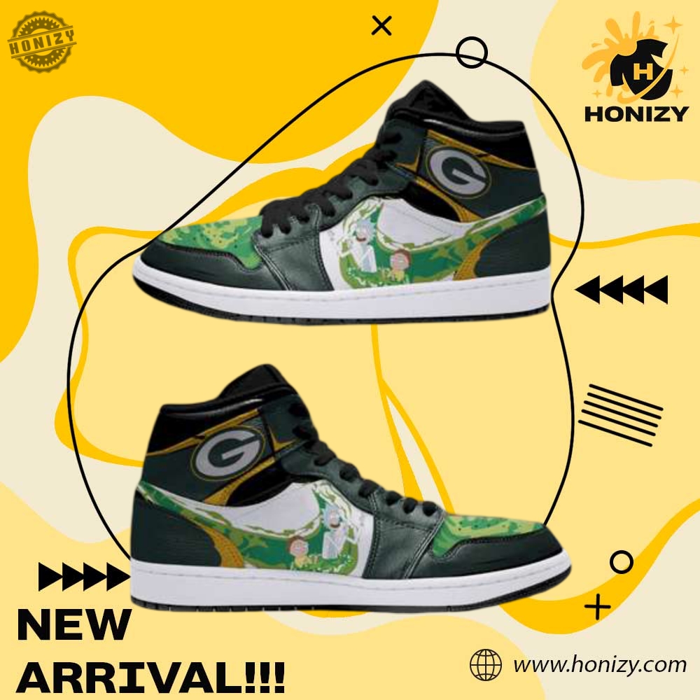Green Bay Packers Nfl X Rick And Morty Custom Jd1 Boot Sneakers Shoes