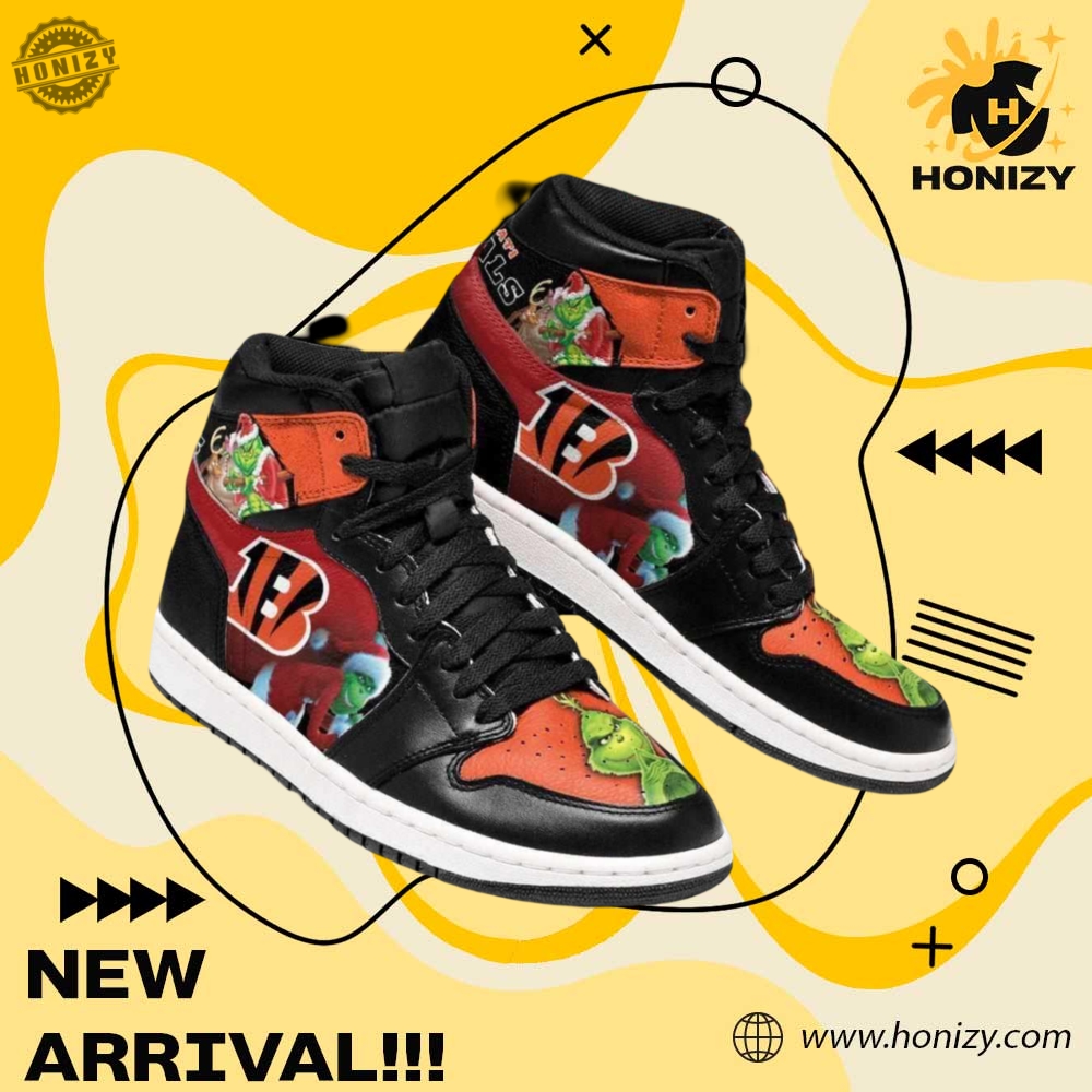 Cincinnati Bengals Nfl X The Grinch Custom Jd1 Boot Sneakers Shoes
