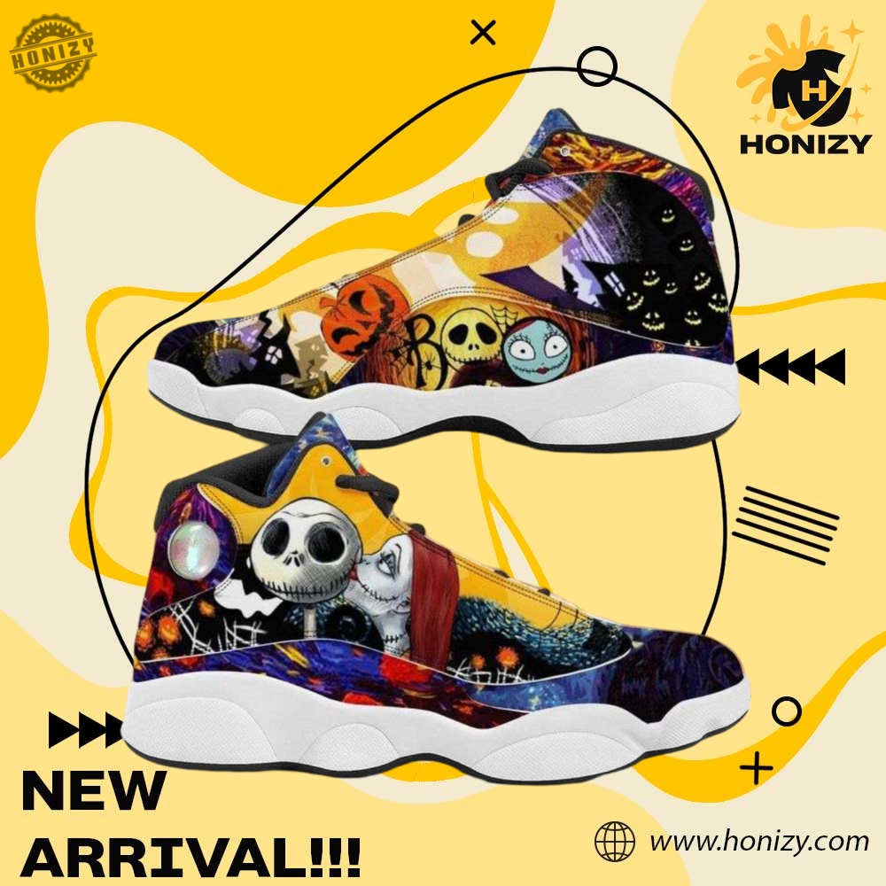Air Jordan 13 Sneaker Shoes 10 Jack Skellington And Sally Unisex Sneakers Air Jodan J13 Shoes