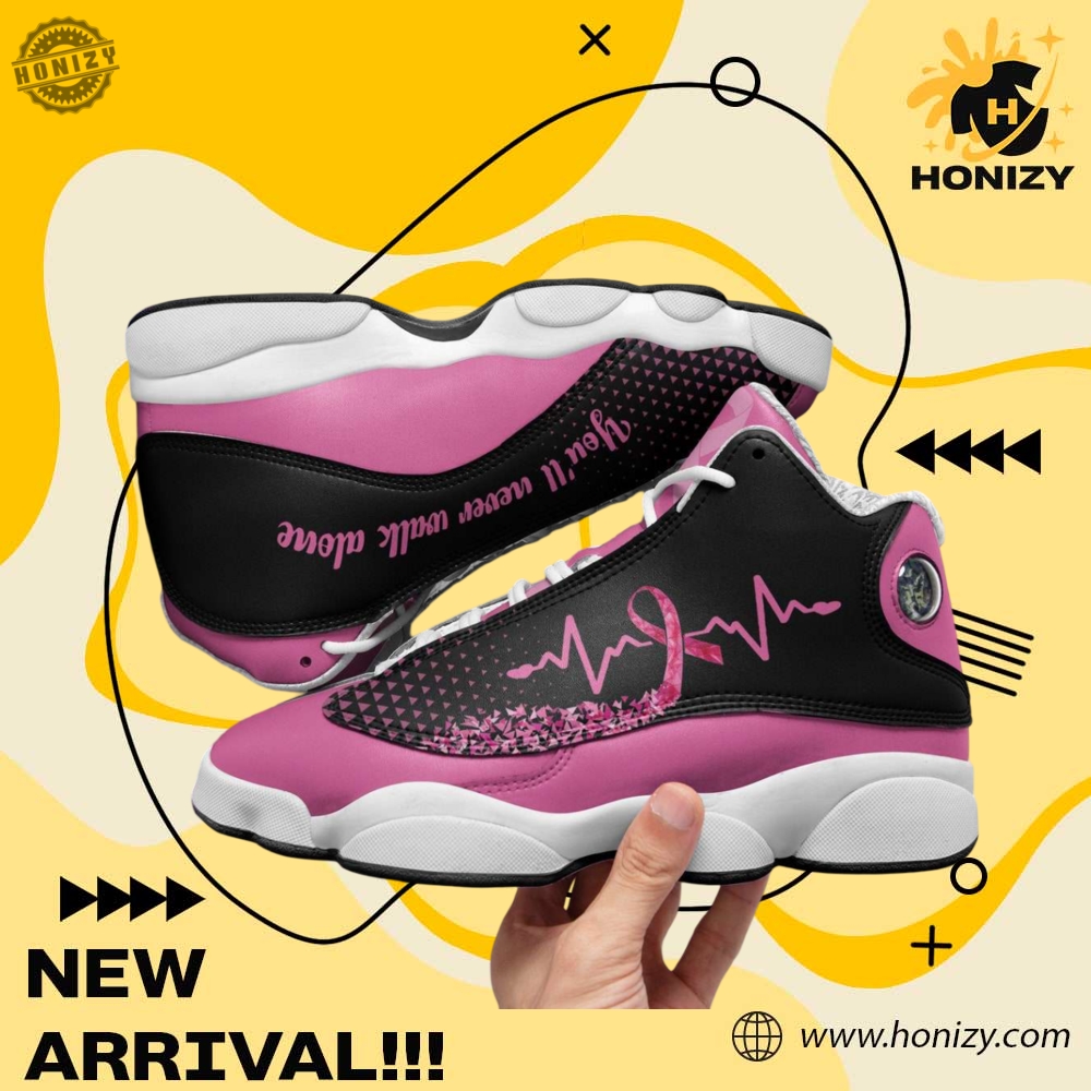 Air Jordan 13 Sneaker Shoes 25 Breast Cancer Awareness Pink Ribbon Heartbeat Unisex Sneaker Air Jordan Jd13 Shoes