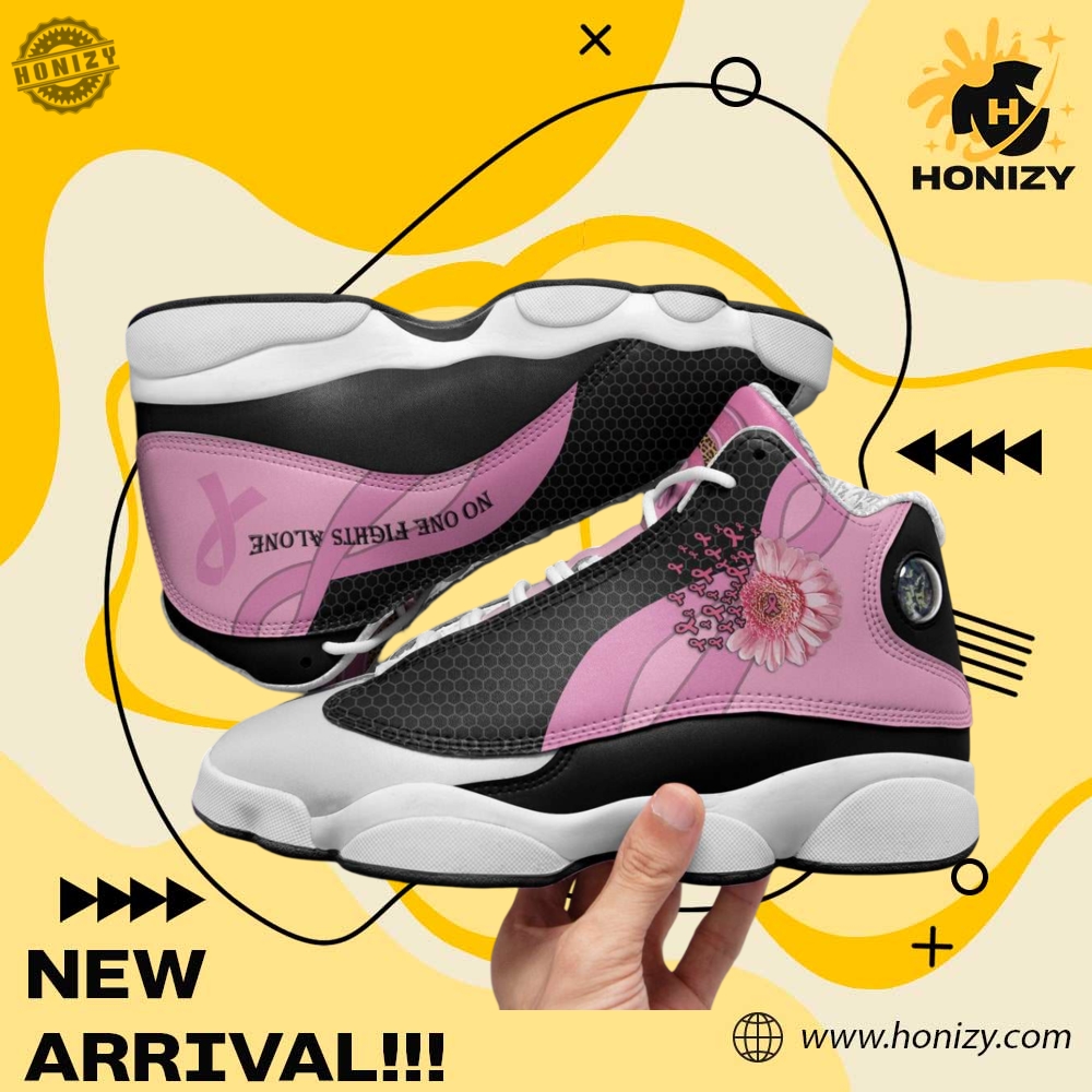 Air Jordan 13 Sneaker Shoes 26 Breast Cancer Awareness Daisy Flower Pink Ribbon Rainbow Unisex Sneaker Air Jordan Jd13 Shoes
