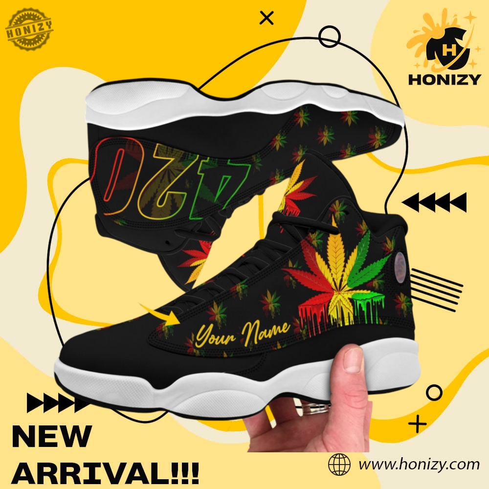 Air Jordan 13 Sneaker Shoes 31 420 Weed Cannabis Psychedelic Marijuana Lover Personalized Jordan 13 Unisex Sneaker Shoes
