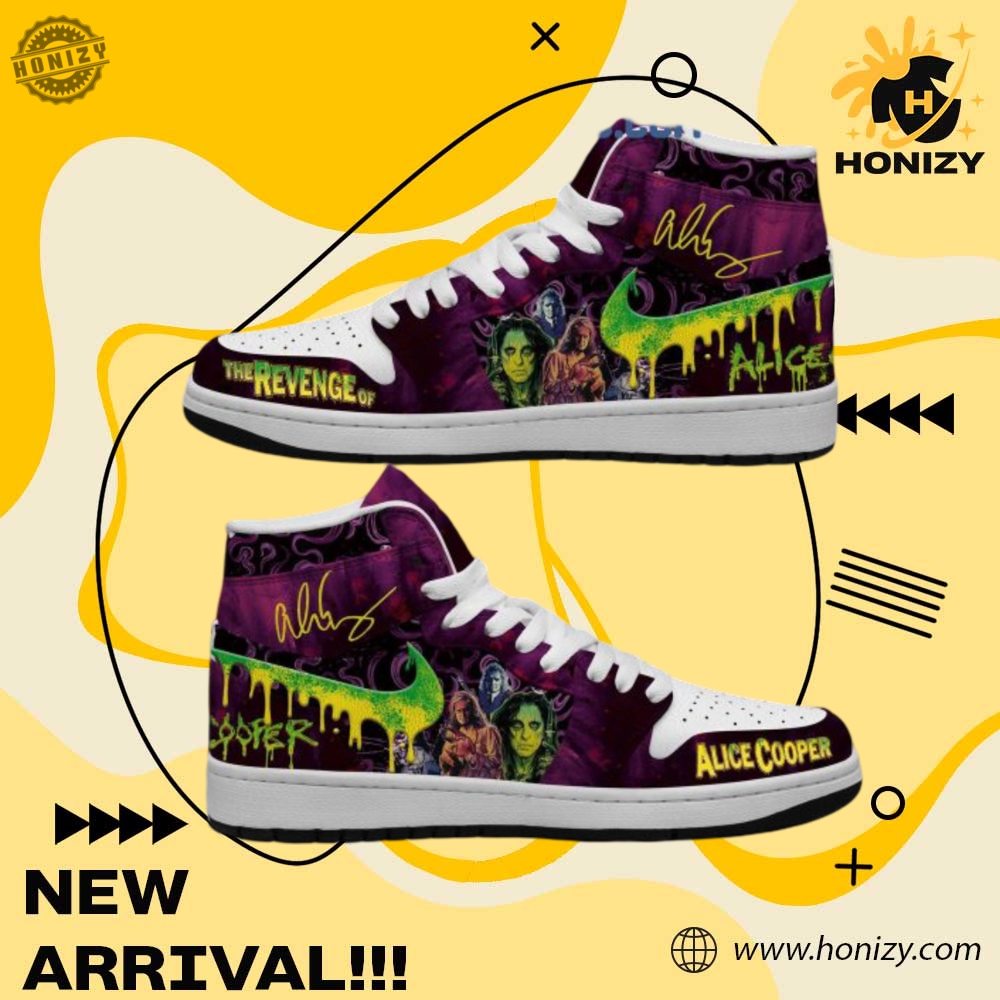 Shoes For NFL, NBA, Sport, Music Fan 4 Alice Cooper Music The Revenge Of Air Jordan 1 Unisex Shoes