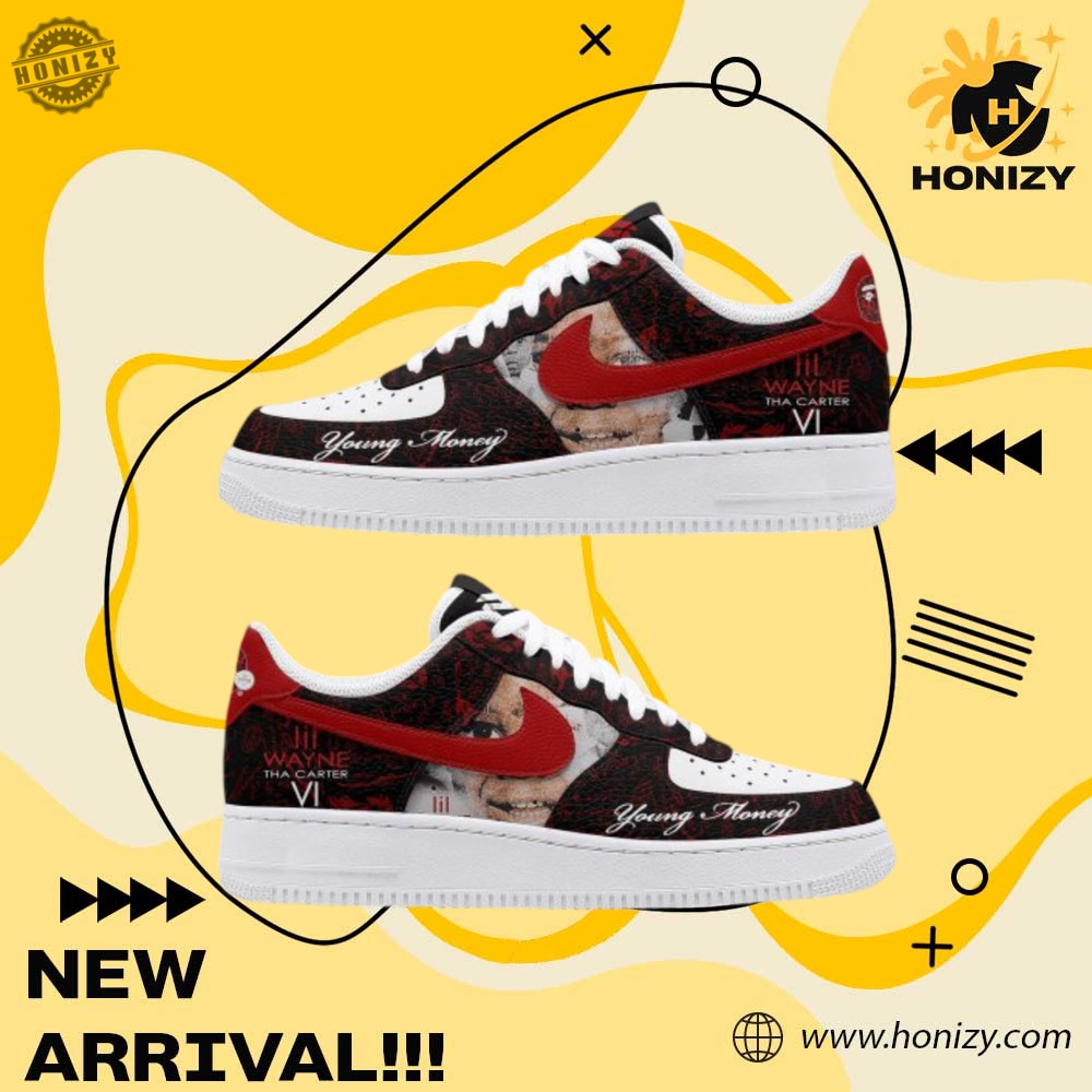 Shoes For NFL, NBA, Sport, Music Fan 5 Lil Wayne Rapper Music Tha Carter Vi Young Money Air Force 1 Unisex Sneaker Shoes