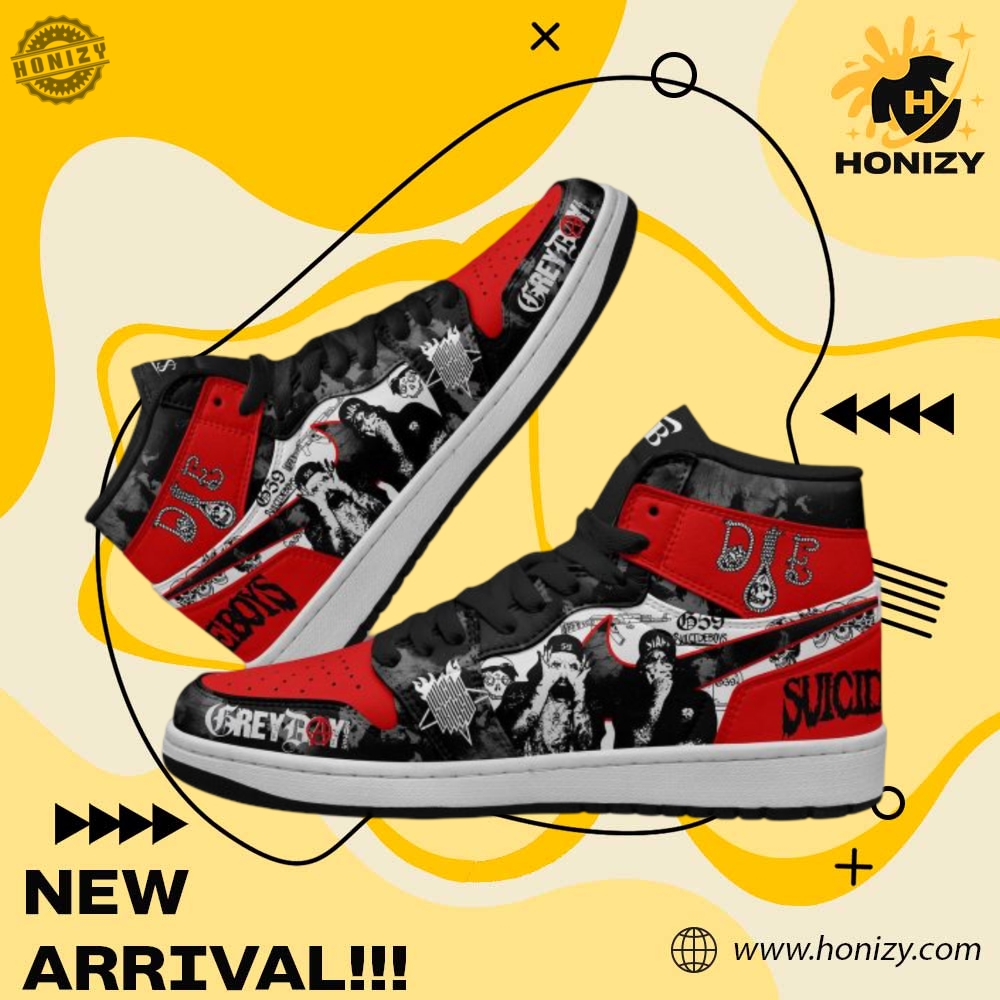 Suicideboys Grey Day Music Black Red 2025 Air Jordan 1 Unisex Shoes 5 Suicideboys Grey Day Music Black Red 2025 Air Jordan 1 unisex Shoes