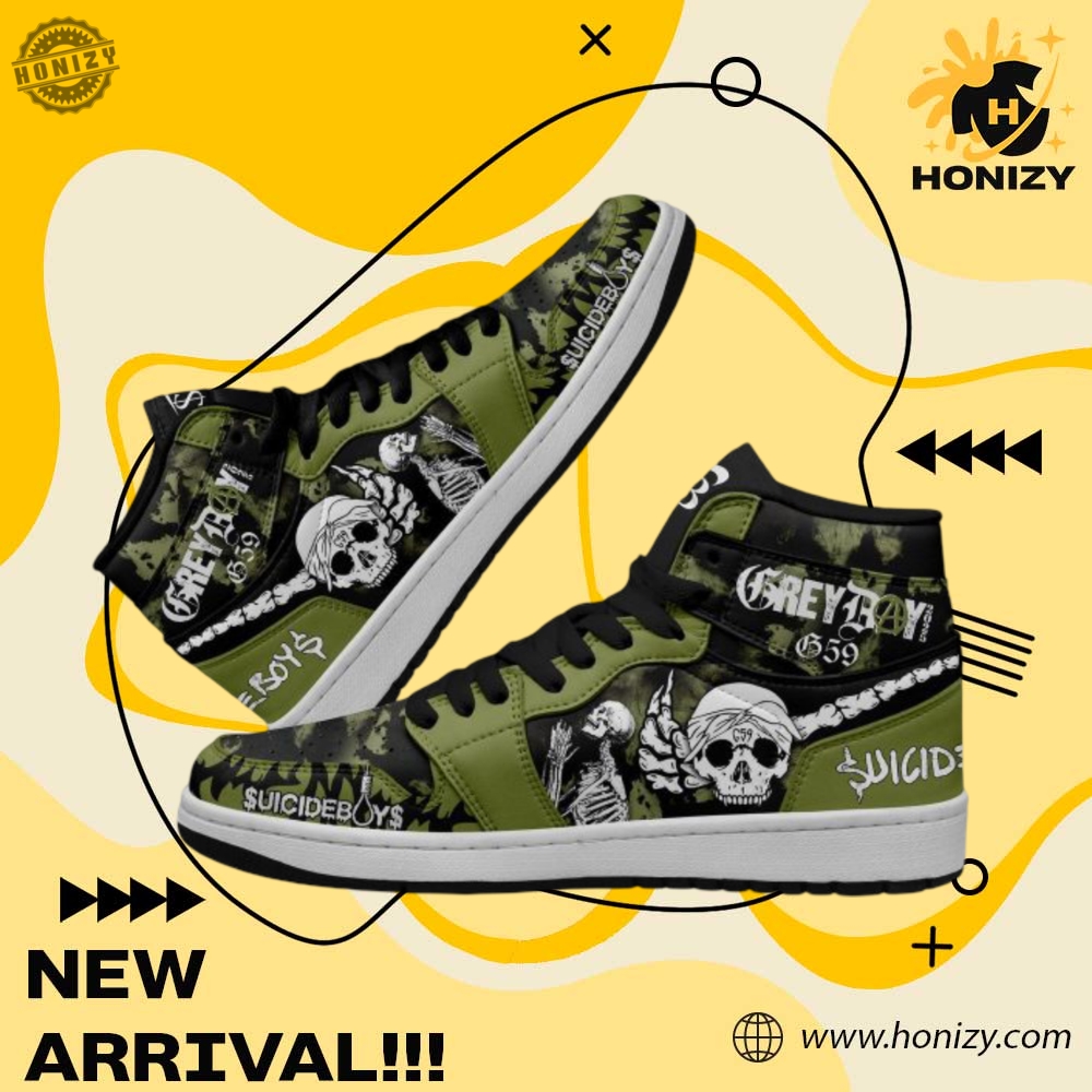 Suicideboys Grey Day Music G59 Air Jordan 1 Unisex Shoes 4 Suicideboys Grey Day Music G59 Air Jordan 1 unisex Shoes
