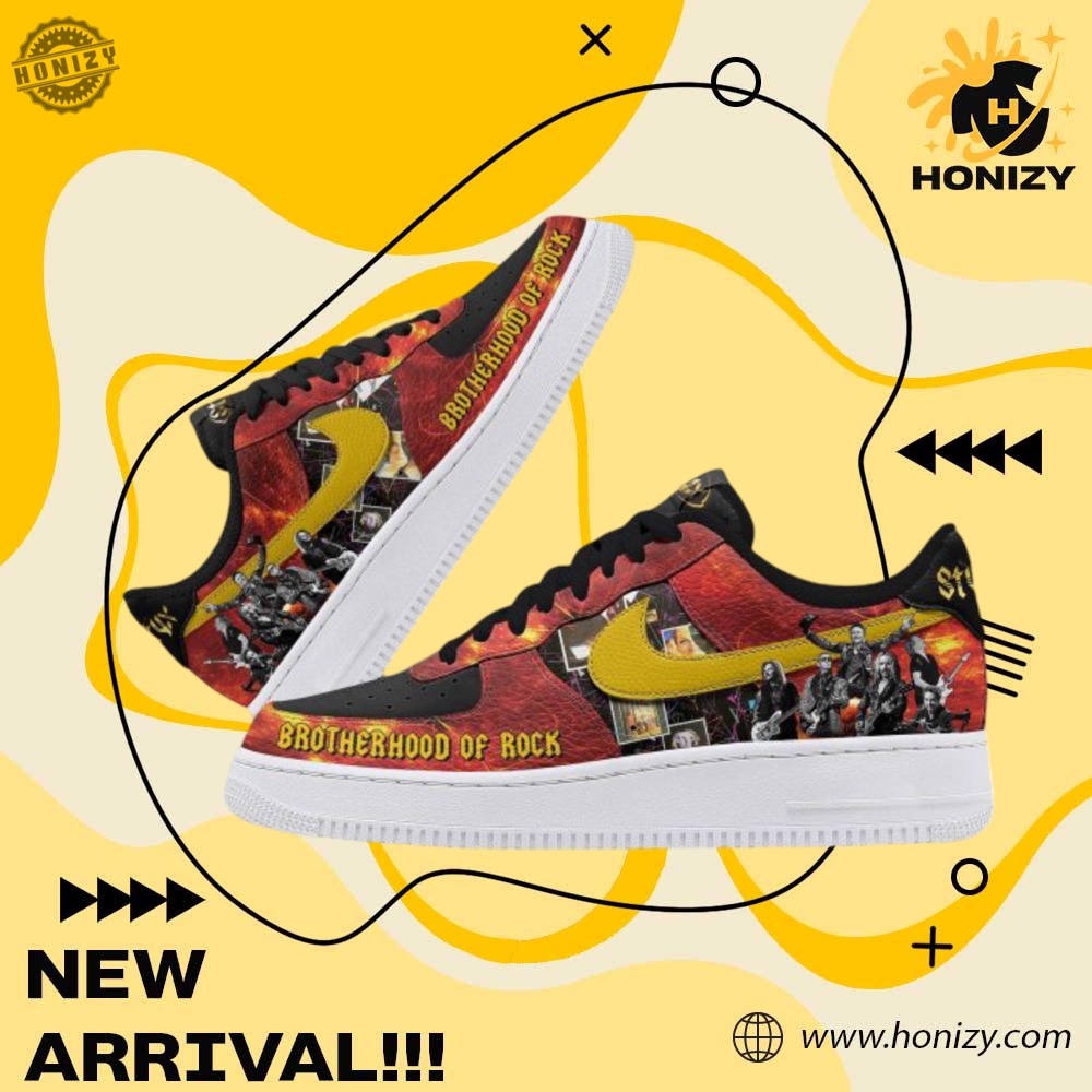 Shoes For NFL, NBA, Sport, Music Fan 16 Styx Brotherhood Of Rock Band Music Air Force 1 Unisex Shoes