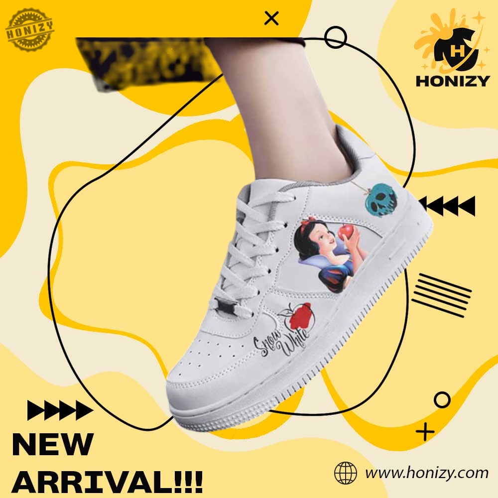 Shoes For NFL, NBA, Sport, Music Fan 20 Princess Snow White Af1 Sneaker Air Force 1 Unisex Shoes For Disney Fans