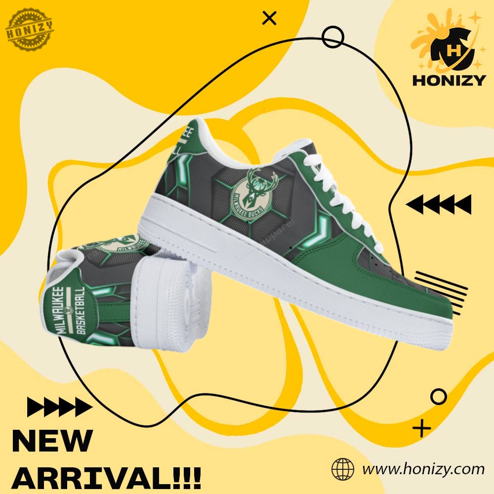 Shoes For NFL, NBA, Sport, Music Fan 21 Milwaukee Bucks Nba Af1 Basketball Sneakers Unisex Air Force 1 Shoes