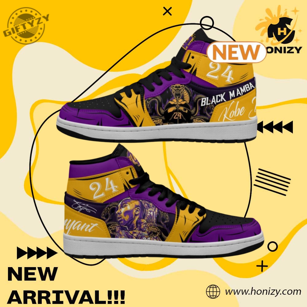 NBA Final Gift For Fan 7 Kobe Bryant Los Angeles Lakers Signatures Air Jordan 1 Hightop Sneakers Unisex Shoes