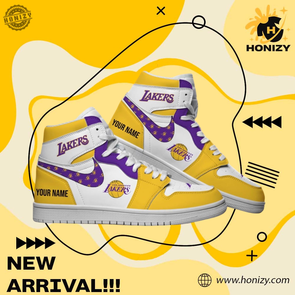 NBA Final Gift For Fan 19 Nba Los Angeles Lakers Personalized Name Air Jordan Unisex Shoes