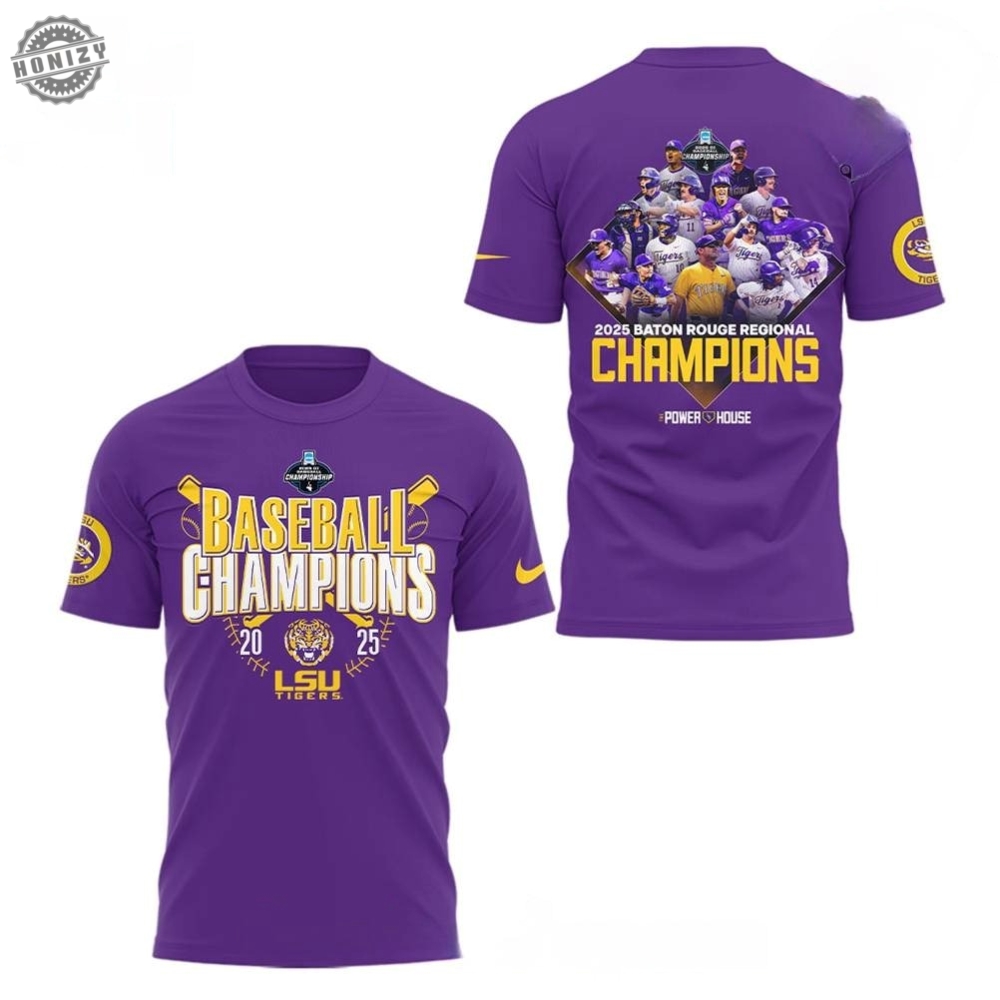 Lsu Tigers The 2025 Baton Rouge Regional Championship Unisex 3D Shirt