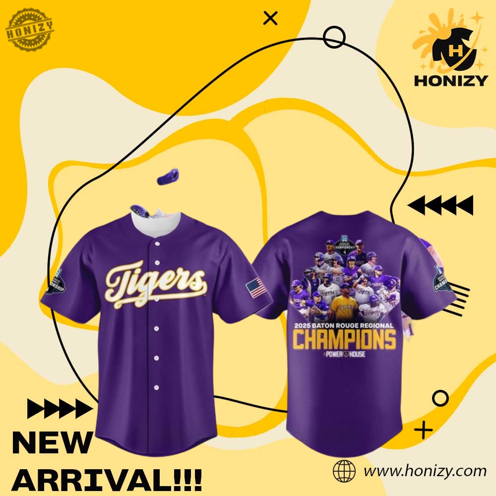 Lsu Tigers Baton Rouge Regional Championship 2025 Unisex Baseball Jersey
