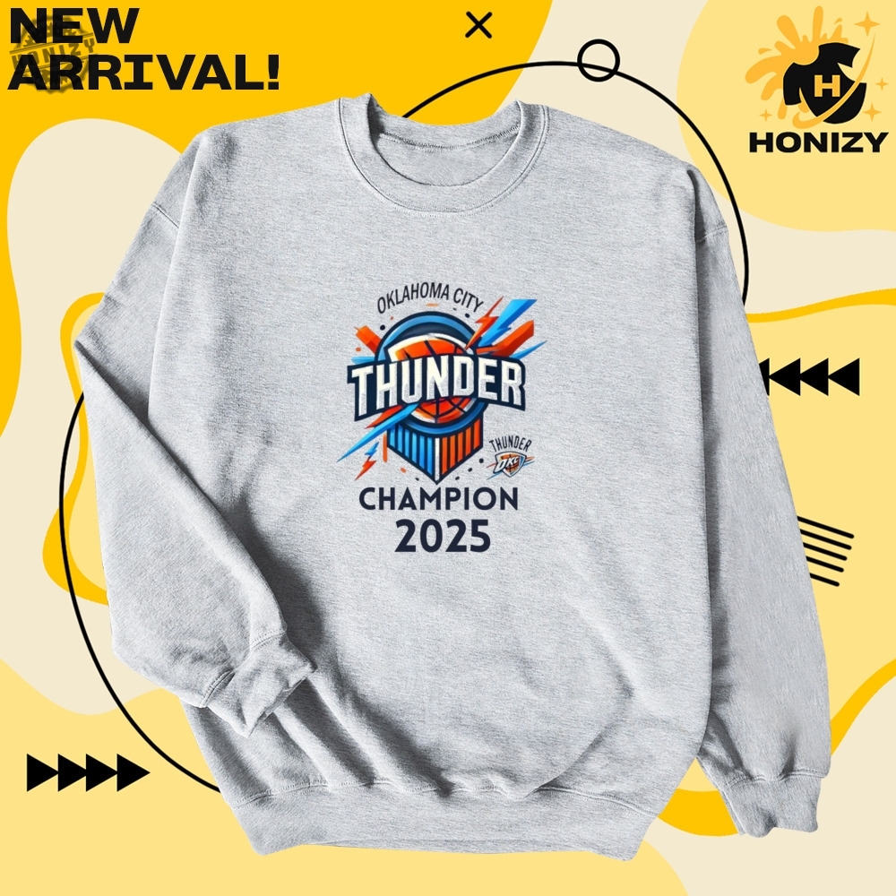 Oklahoma City OKC Thunder Championship 2025 Shirt, NFL team shoes 25 Okc Basketball Champion Oklahoma City Thunder Sga Unisex Shirt