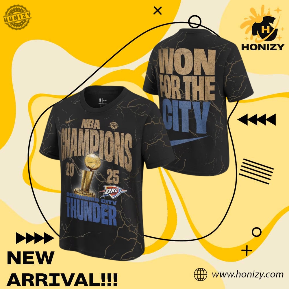 Oklahoma City Thunder Nike 2025 Won For The City 3D Unisex Shirt honizy 1