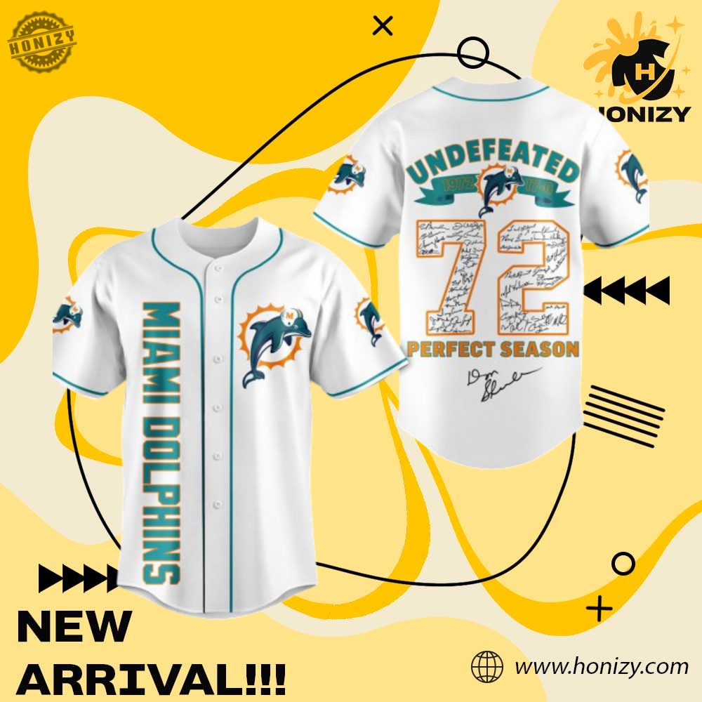 Nfl Miami Dolphins Undefeated Season 1972 Baseball Jersey honizy 1