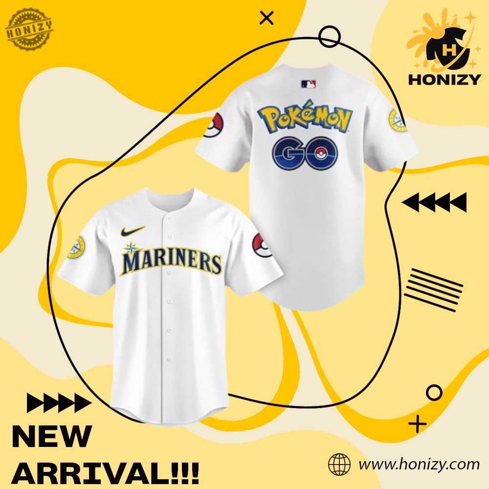 Seattle Mariners X Pokémon Go 3D Baseball Jersey