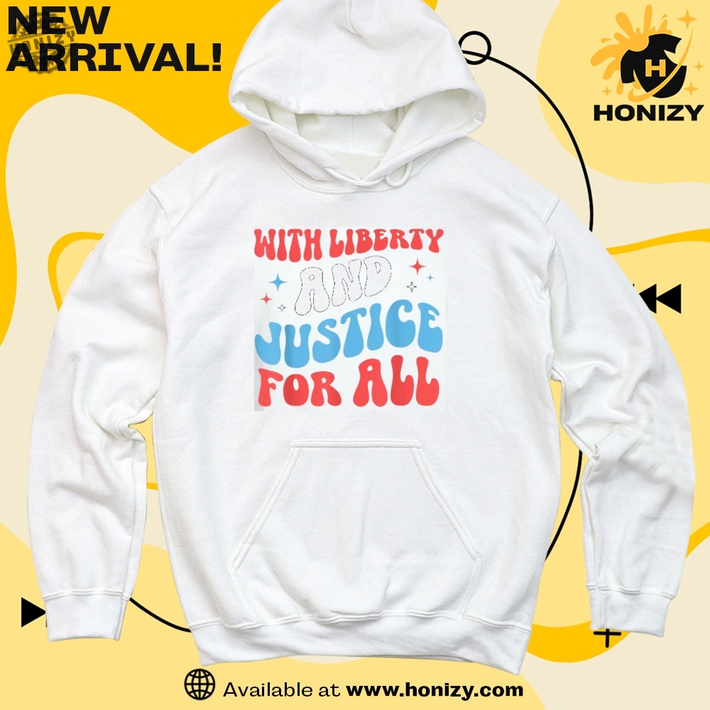Music Summer Vibes Shirt, USA Flag 4th Of July Tee 13 With Libery And Justice For All Social Justice Merica Unisex Trendy Shirt