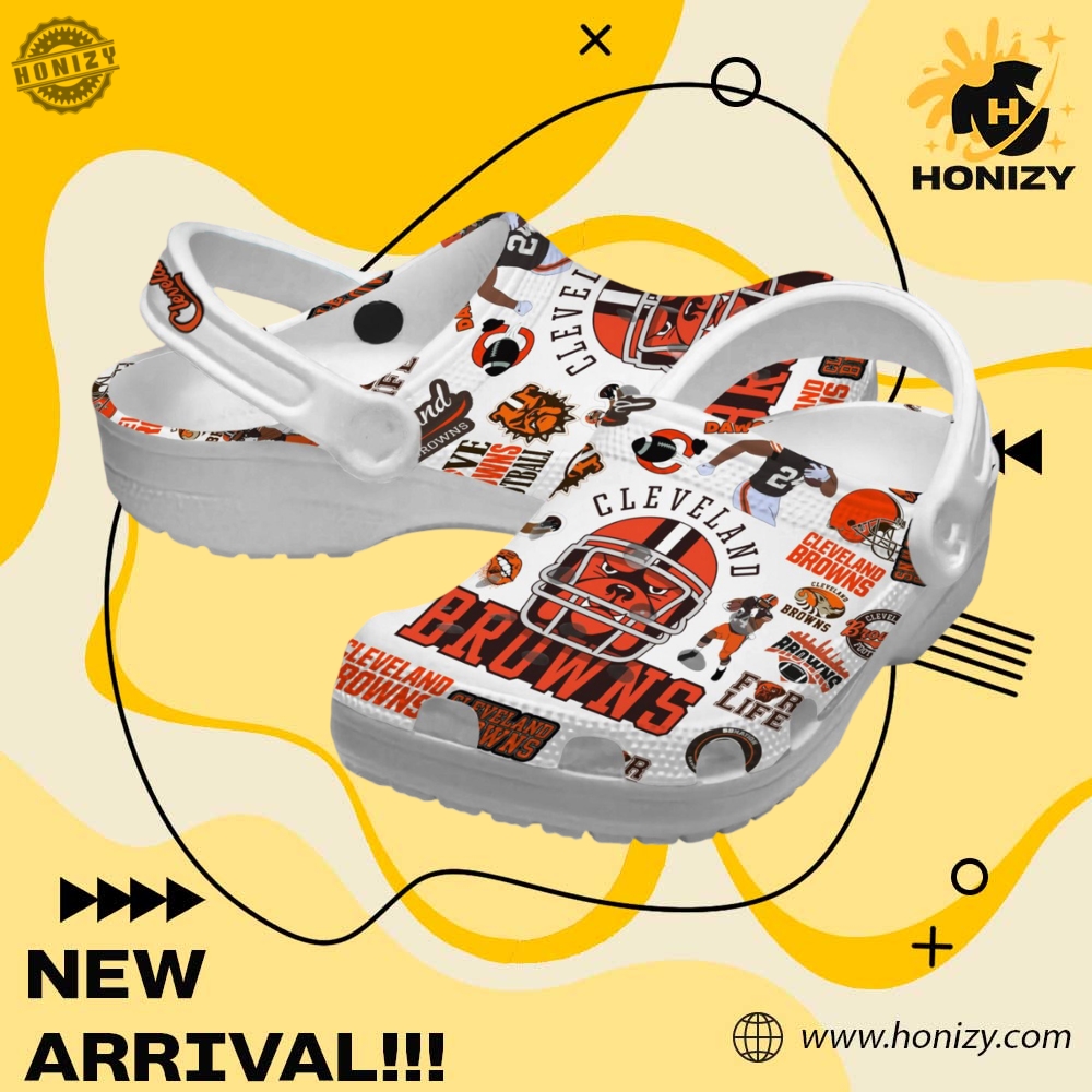 Nfl Team Cleveland Browns Unisex Crocs 3 NFL Team Cleveland Browns unisex Crocs