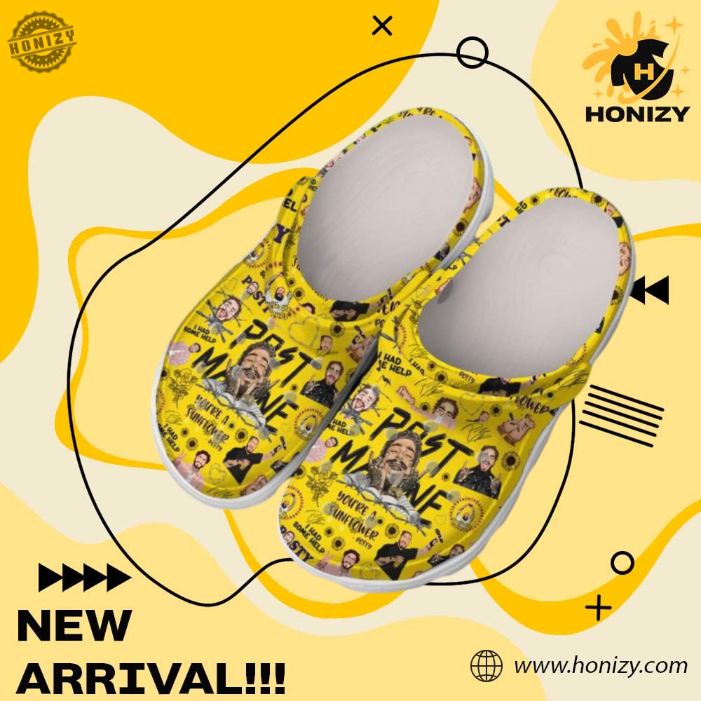 Post Malone Youre A Sunflower Unisex Crocs 3 Post Malone You’re A Sunflower unisex Crocs