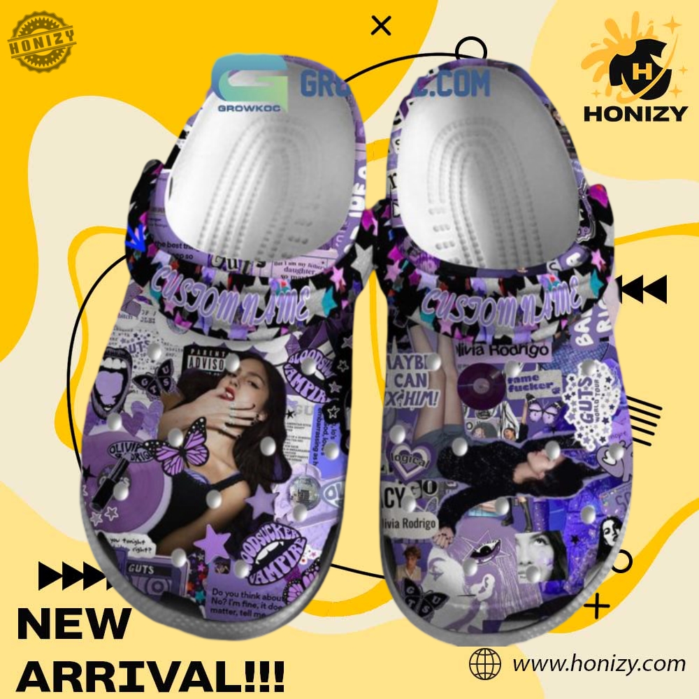 Trending Custom Crocs For You 21 Olivia Rodrigo Blood Sucker Vampire Custom Name Unisex Crocs