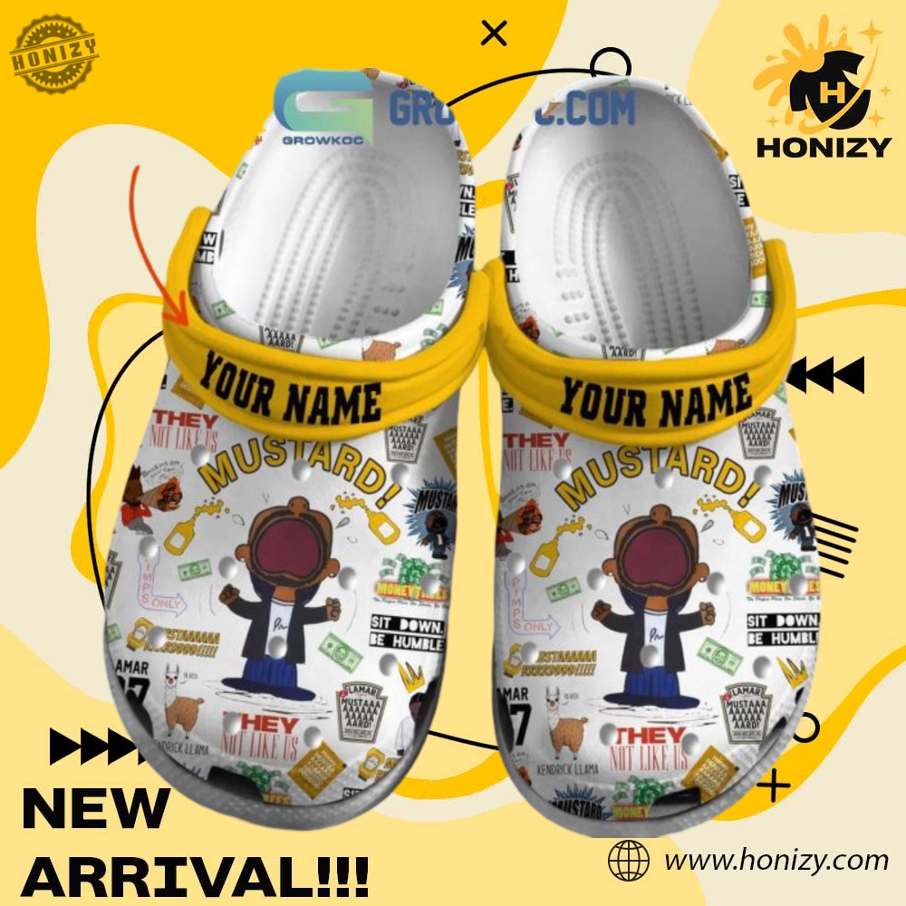 Trending Custom Crocs For You 22 Kendrick Lamar Mustard They Not Like Us Personalized Custom Name Unisex Crocs