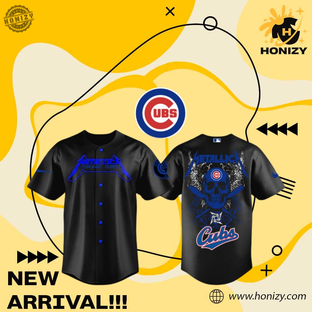 NFL Team Unisex 3D Jersey 3 Mlb Chicago Cubs Metallica Unisex 3D Jersey