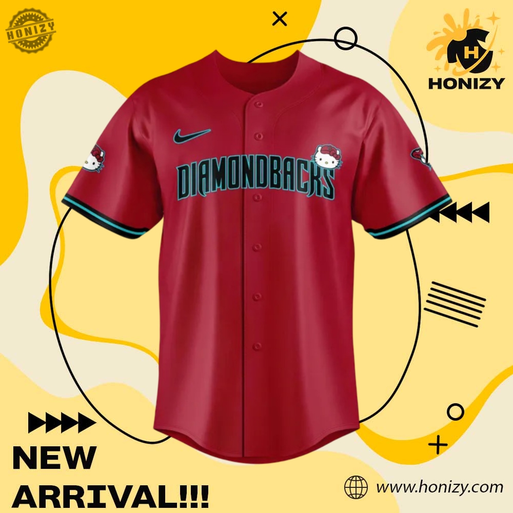 NFL Team Unisex 3D Jersey 11 Mlb Arizona Diamondbacks Sweet Hello Kitty Unisex 3D Jersey