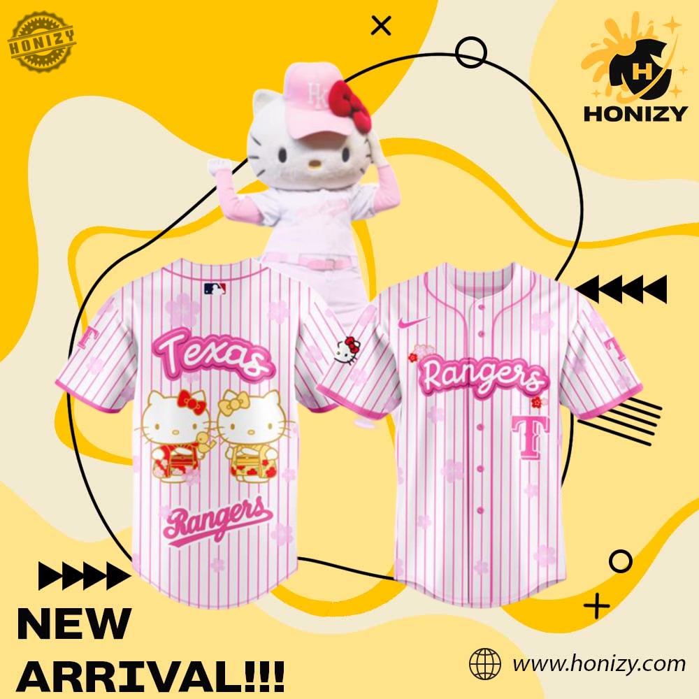 NFL Team Unisex 3D Jersey 14 Mlb Texas Rangers Hello Kitty Unisex 3D Jersey